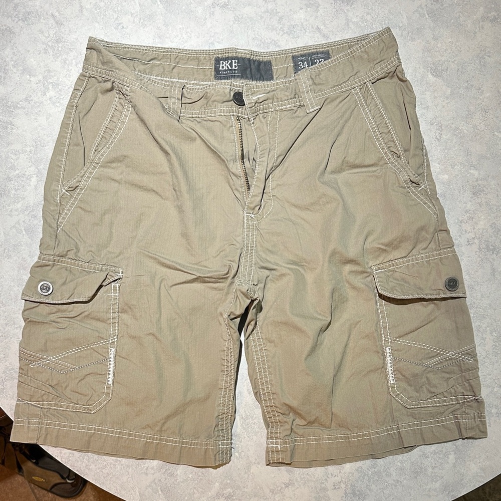 BKE Men's Khaki Cargo Shorts